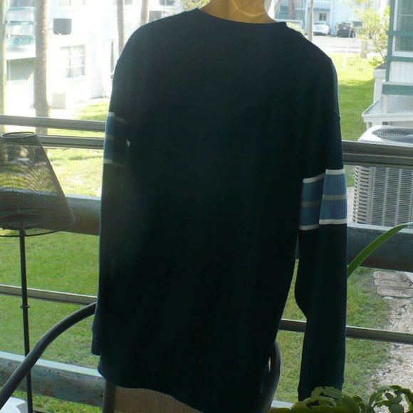 ❤️ COLO WEAR Men's Blue Outdoor Top SIZE XL 100% Cotton Knit Sweater - Picture 2 of 7